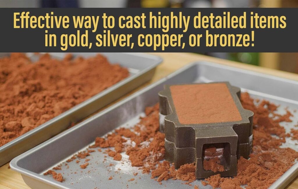 Sand Casting Set with 5 Lbs Petrobond Quick Cast Sand Casting Clay and Cast Iron Mold Flask Frame Melt Pour Metals